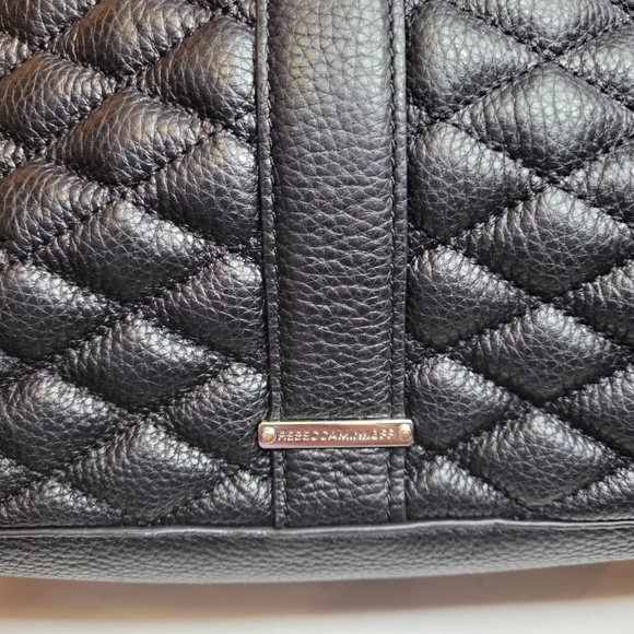 Rebecca Minkoff Everywhere Quilted Tote Handbag Shoulder Bag Black - Picture 2 of 15